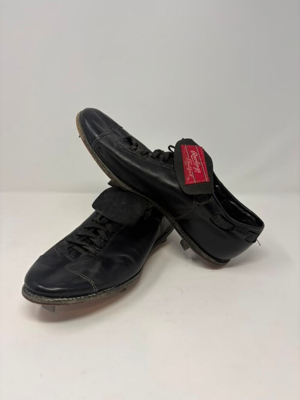 Vintage Rawlings Fleetfoot Black Leather Baseball Cleats